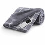 Imetec Couverture Chauffante Velours et Sherpa Gris 150x95 cm