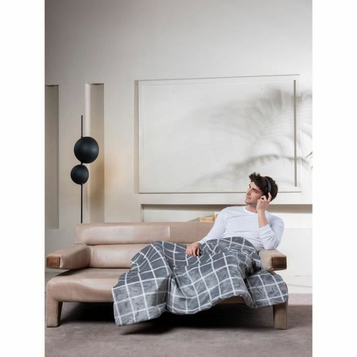 Imetec Couverture Chauffante Velours et Sherpa Gris 150x95 cm Imetec Couverture Chauffante Velours et Sherpa Gris 150x95 cm