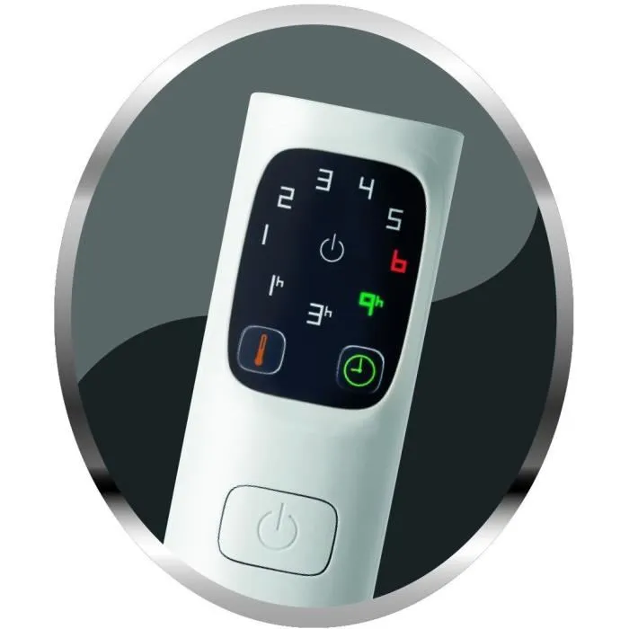 Imetec - Couverture chauffante 150 x 110 cm - Plaid chauffant velours avec 6 températures, arrêt automatique, lavable en machine - Gris