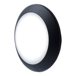 Fumagalli Plafonnier rond Berta noir Ø275 x 80 mm IP66 résine E27