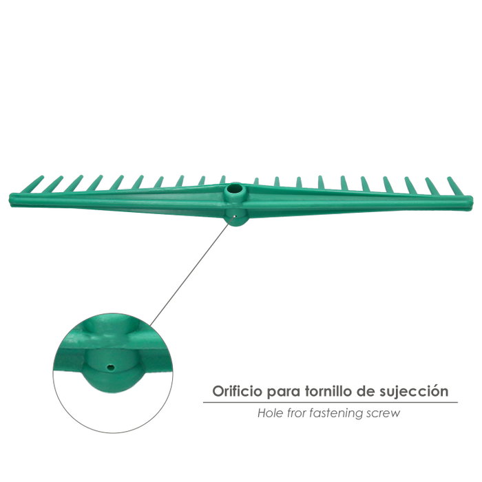 WOLFPACK LINEA PROFESIONAL Rastrillo Polipropileno 20 Puas Profesional