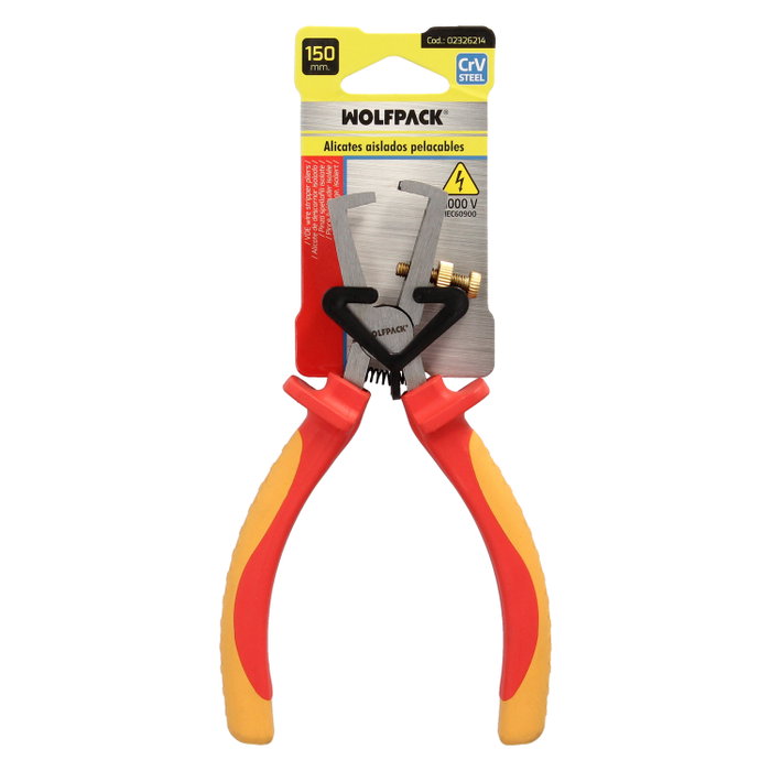 WOLFPACK LINEA PROFESIONAL Pince dénudante isolée 1000V 150mm WOLFPACK LINEA PROFESIONAL Pince dénudante isolée 1000V 150mm