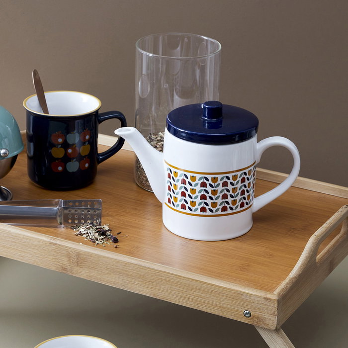 Home Deco Factory Théière Rétro 600 ml en Porcelaine