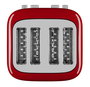 Kitchenaid 5KMT4109 EER - Grille-pain 4 tranches rouge avec 7 réglages de cuisson et fentes extra-larges