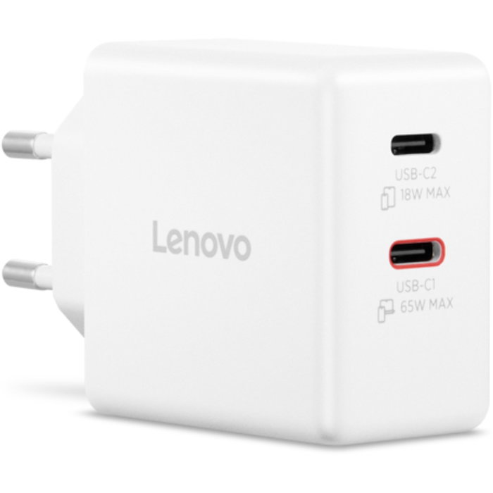 Lenovo Chargeur USB-C 65W avec 2 ports USB-C