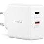 Lenovo Chargeur USB-C 65W avec 2 ports USB-C