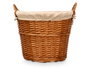 KIPIT Panier rond avec anses en osier et tissu Naturel