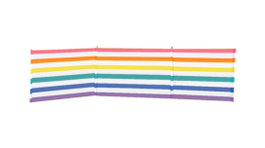 Marbueno Paravent 4 Poteaux Acier Polyester Rayures Multicolores 360x80 cm Plage Piscine Jardin Camping 10496