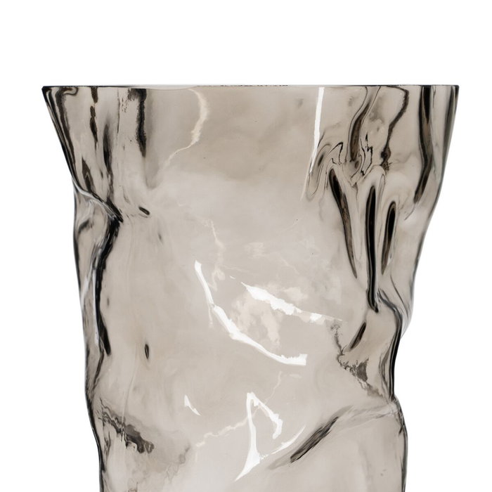 BigBuy Home Vase Gris Verre 19 x 17 x 38,5 cm BigBuy Home Vase Gris Verre 19 x 17 x 38,5 cm