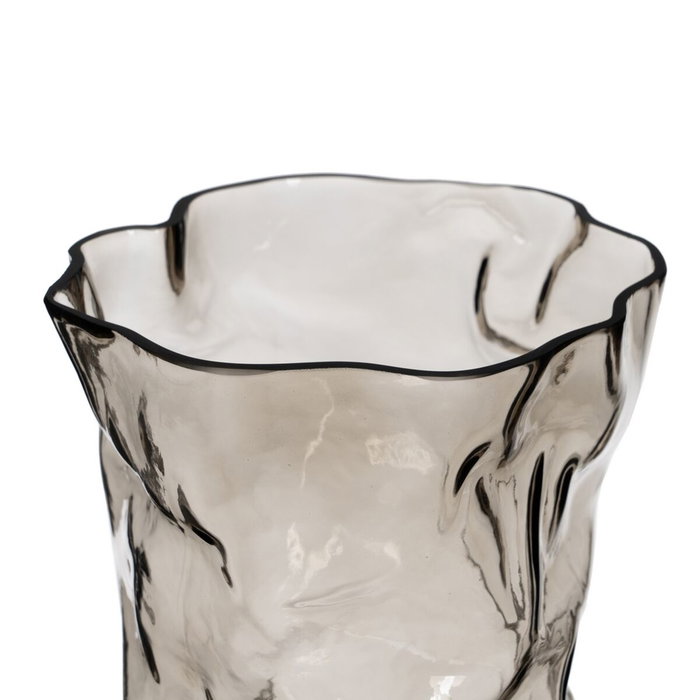 BigBuy Home Vase Gris Verre 19 x 17 x 38,5 cm BigBuy Home Vase Gris Verre 19 x 17 x 38,5 cm