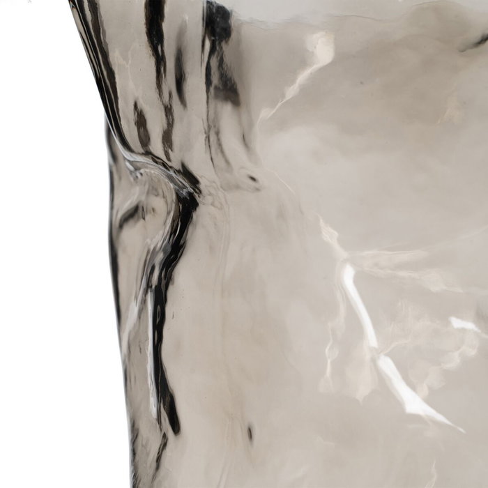 BigBuy Home Vase Gris Verre 19 x 17 x 38,5 cm BigBuy Home Vase Gris Verre 19 x 17 x 38,5 cm