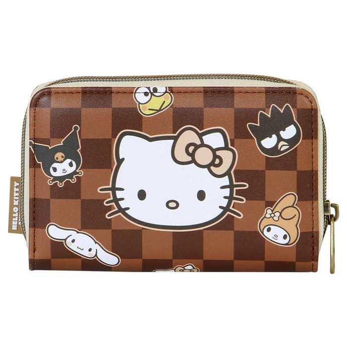 Karactermania Portefeuille Hello Kitty Squares Marron