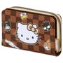 Karactermania Portefeuille Hello Kitty Squares Marron