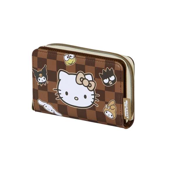 Karactermania Portefeuille Hello Kitty Squares en cuir synthétique marron, dimensions 10x15x3 cm Karactermania Portefeuille Hello Kitty Squares en cuir synthétique marron, dimensions 10x15x3 cm
