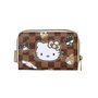 Karactermania Portefeuille Hello Kitty Squares en cuir synthétique marron, dimensions 10x15x3 cm