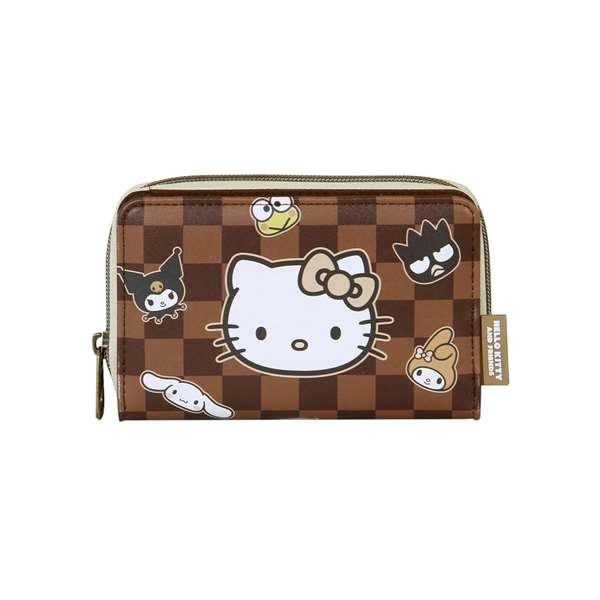 Karactermania Portefeuille Hello Kitty Squares en cuir synthétique marron, dimensions 10x15x3 cm Karactermania Portefeuille Hello Kitty Squares en cuir synthétique marron, dimensions 10x15x3 cm