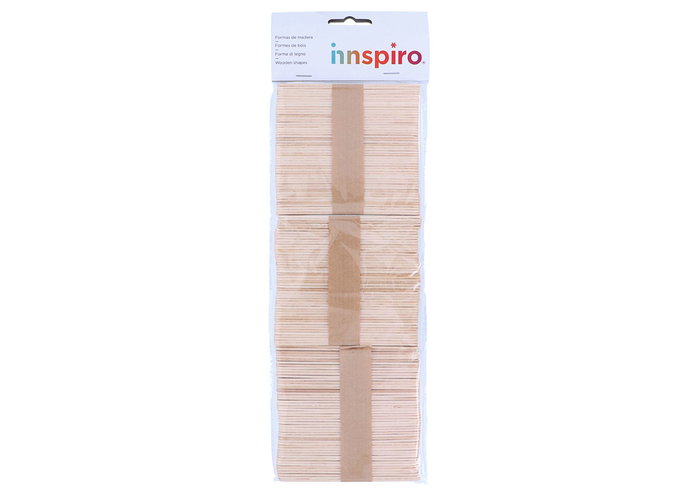Innspiro Bâtonnets de polo en bois naturel 114x10x2mm, 150 unités Innspiro Bâtonnets de polo en bois naturel 114x10x2mm, 150 unités