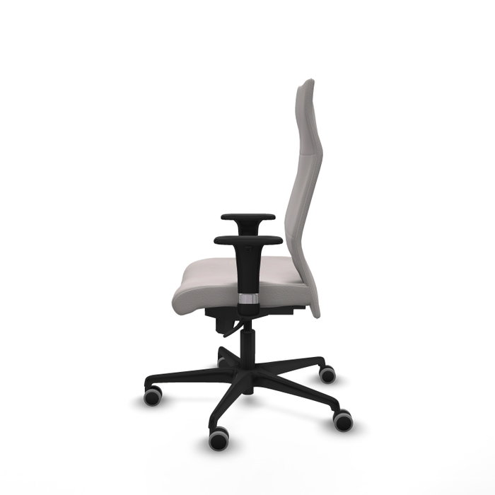 Piqueras Y Crespo Sillón Albacete blanc avec mécanisme Synchro et accoudoirs 1D