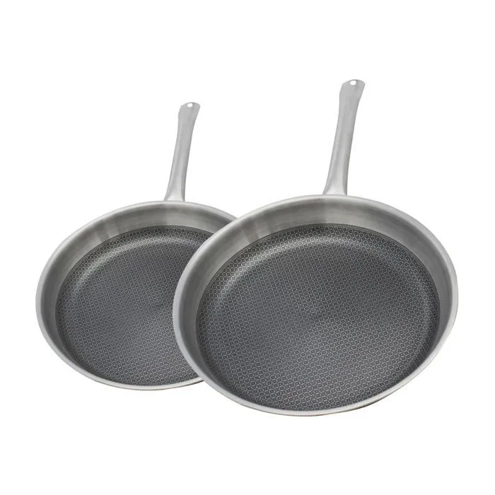 Elo Set de 2 Poêles à Induction 24 cm et 28 cm en Inox 18/10 avec Revêtement Antiadhésif ELODUR Select Sans PFAS - Compatible Tous Feux et Four (240°C) Elo Set de 2 Poêles à Induction 24 cm et 28 cm en Inox 18/10 avec Revêtement Antiadhésif ELODUR Select Sans PFAS - Compatible Tous Feux et Four (240°C)