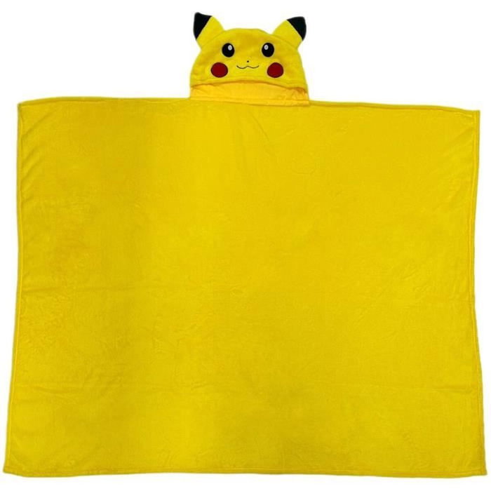 Pokemon Plaid à capuche 3D Pikachu jaune
