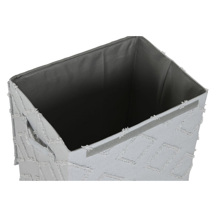 Boîte de rangement avec couvercle Home ESPRIT Gris Crème 40 x 30 x 50 cm (2 Unités)
