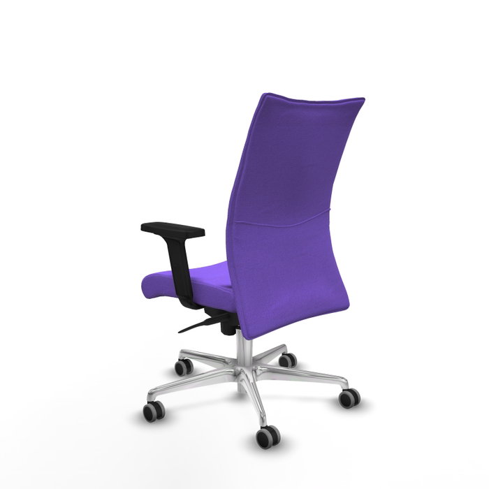 PIQUERAS Y CRESPO Chaise Albacete Confidente Synchro Violette avec Accoudoirs 2D