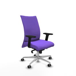 PIQUERAS Y CRESPO Chaise Albacete Confidente Synchro Violette avec Accoudoirs 2D
