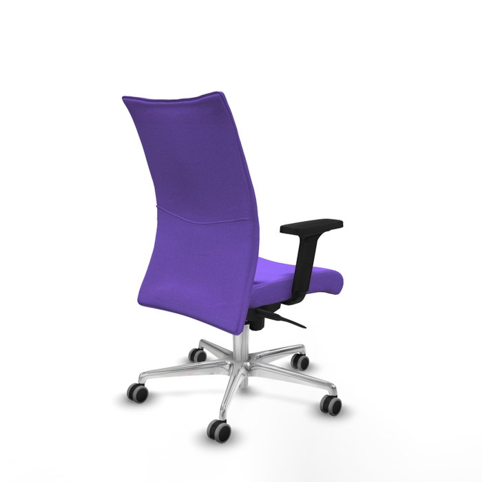 PIQUERAS Y CRESPO Chaise Albacete Confidente Synchro Violette avec Accoudoirs 2D