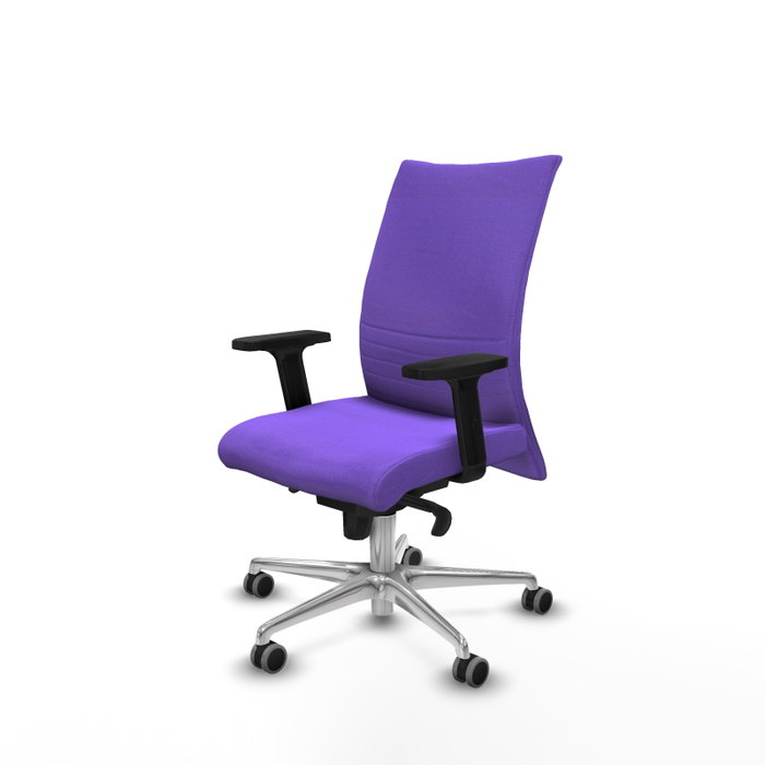 PIQUERAS Y CRESPO Chaise Albacete Confidente Synchro Violette avec Accoudoirs 2D