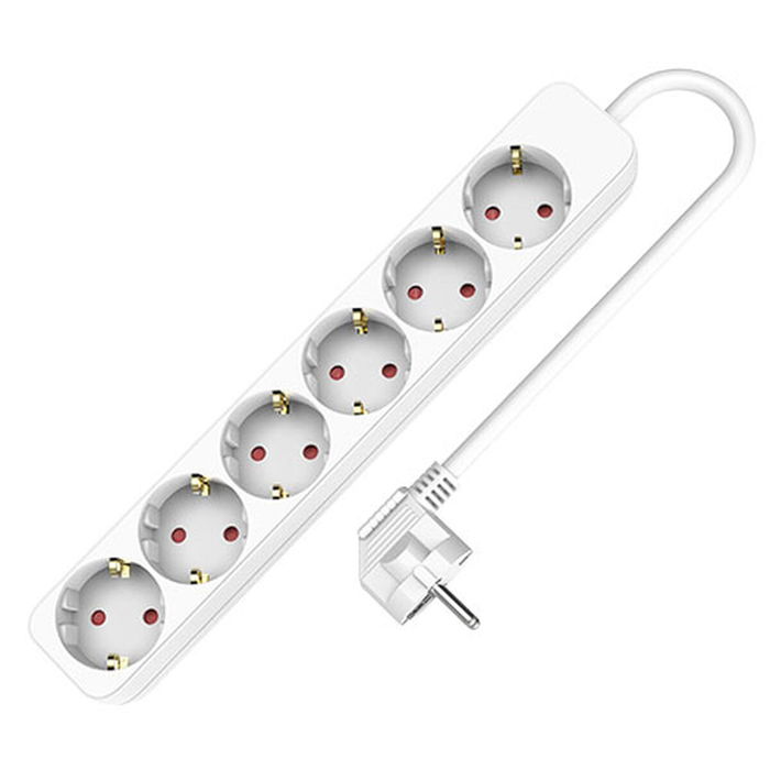 Rallonge 6 prises Schuko sans interrupteur TM Electron TMUAD506 Blanc 3680 W (1,5 m) Rallonge 6 prises Schuko sans interrupteur TM Electron TMUAD506 Blanc 3680 W (1,5 m)