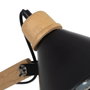 BigBuy Home Lampe de bureau Noir Naturel Bois Fer