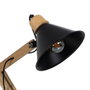 BigBuy Home Lampe de bureau Noir Naturel Bois Fer