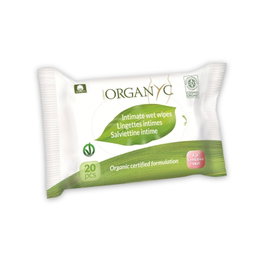 ORGANYC Lingettes intimes en coton biologique - 20 unités