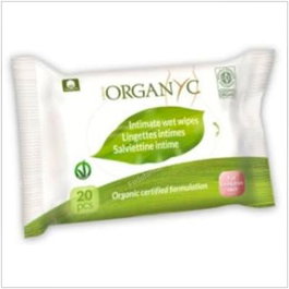 ORGANYC Lingettes intimes en coton biologique - 20 unités