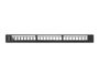 Lanberg Panneau de brassage 24 ports 1U rack 19 pouces noir