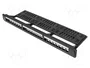 Lanberg Panneau de brassage Keystone 24 ports 1U Rack 19 pouces Noir