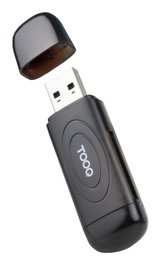 TooQ USB-A 3.0 Lecteur de Cartes SD/TF Noir - Portatif, Plug & Play