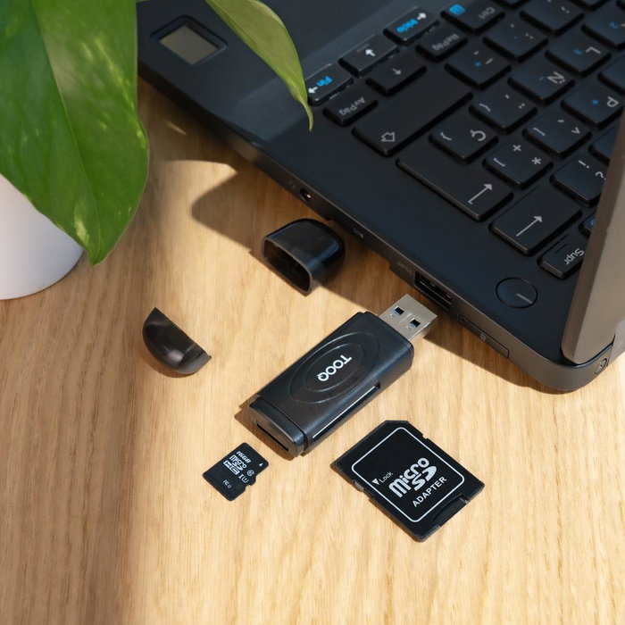 TooQ USB-A 3.0 Lecteur de Cartes SD/TF Noir - Portatif, Plug & Play TooQ USB-A 3.0 Lecteur de Cartes SD/TF Noir - Portatif, Plug & Play
