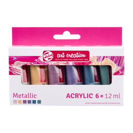Talens Art Creation Set de peinture acrylique Métallique, 6 x 12 ml