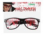 Lunettes de déguisement Halloween pour adulte à verres tachés de sang pour vampire, thème effrayant et alternatif