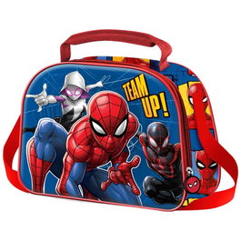 KARACTERMANIA Sac à goûter porté en bandoulière Spiderman Marvel - Sac 3D Best Team - Dimensions : 20 x 26 x 10 cm