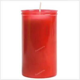 CERABELLA Bougie Artisanale Rouge 6 Jours