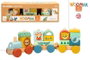 Woomax Zookabee-Tren - Train en bois avec animaux - Jouet éducatif pour enfant dès 18 mois