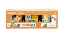 Woomax Zookabee-Tren - Train en bois avec animaux - Jouet éducatif pour enfant dès 18 mois
