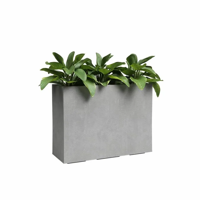 Artevasi Sydney Jardinière Haute en Plastique Gris Clair 80 cm - 50 L - Dimensions 79.5 x 29.5 x 68 cm