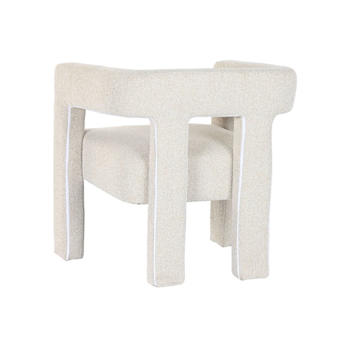 Siège Home ESPRIT Blanc Polyester Bois 67 X 61,5 X 67,5 CM