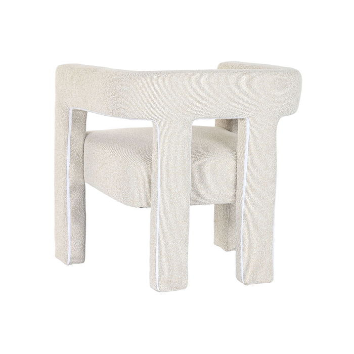 Siège Home ESPRIT Blanc Polyester Bois 67 X 61,5 X 67,5 CM