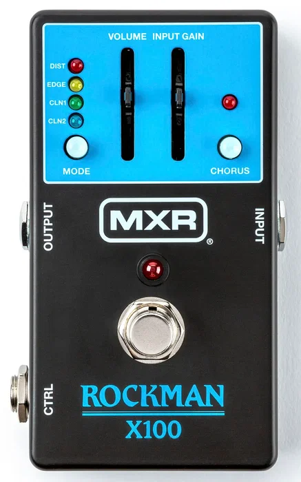 MXR Rockman X100 Overdrive / Analog Tone Processor - Pédale d'effets analogique avec chorus bucket-brigade MN3007, 4 modes, stéréo MXR Rockman X100 Overdrive / Analog Tone Processor - Pédale d'effets analogique avec chorus bucket-brigade MN3007, 4 modes, stéréo