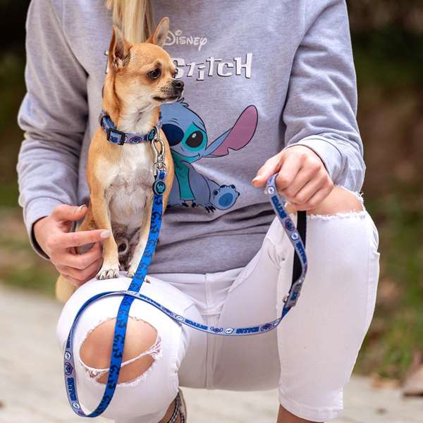 Cerdá Collier Premium pour Chien Stitch avec Patte M/L - Taille M/L - Couleur Bleu Foncé