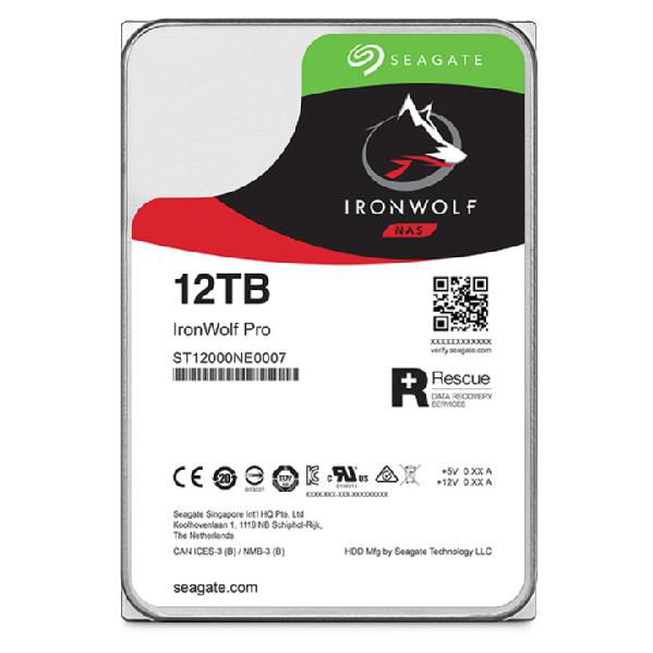 Seagate IronWolf Pro 12 To - Disque dur interne NAS, SATA 6 Gb/s, 7200 tr/min, 256 Mo de cache, pour stockage RAID
